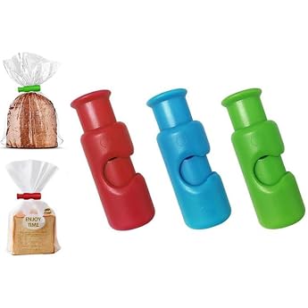 Bag Clips Chip Clips Food Clips Reusable Shopping Bag Clips Snack Bread Sealing Clip Food Clips for Plastic Bags 3 Pieces