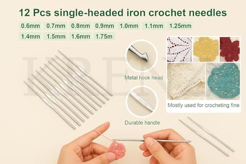Image of KRENZ Crochet Kit for Beginners Adults, Crochet Kits Include Yarn, 59pcs Crochet Starter Kit for Beginners Kids,Ergonomic Crochet Hooks 2.0-6.0 mm, Lace Steel Needles 0.6-1.9 mm (Pink Unicorn)