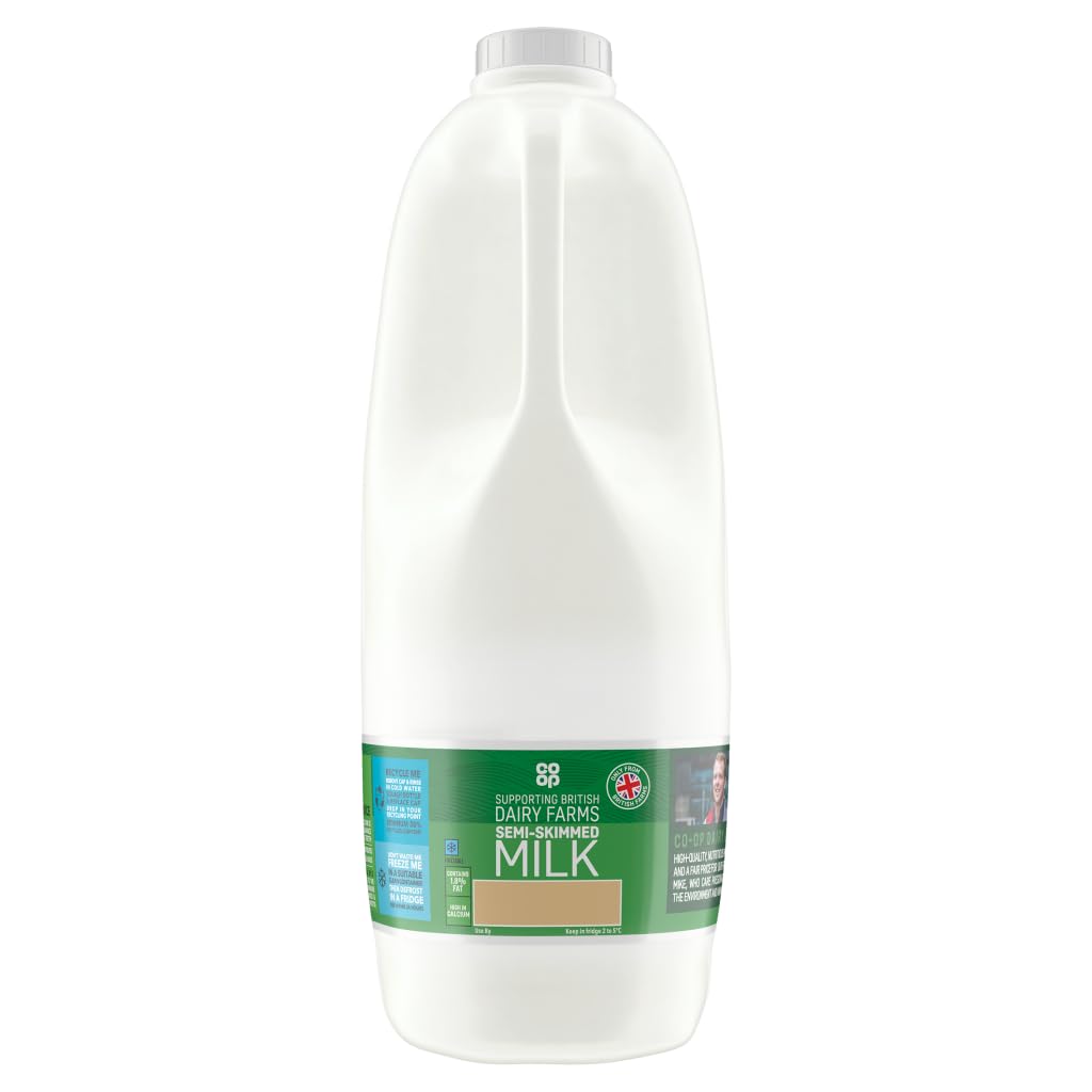 Co-op British Fresh Semi-Skimmed Milk, 4 Pints