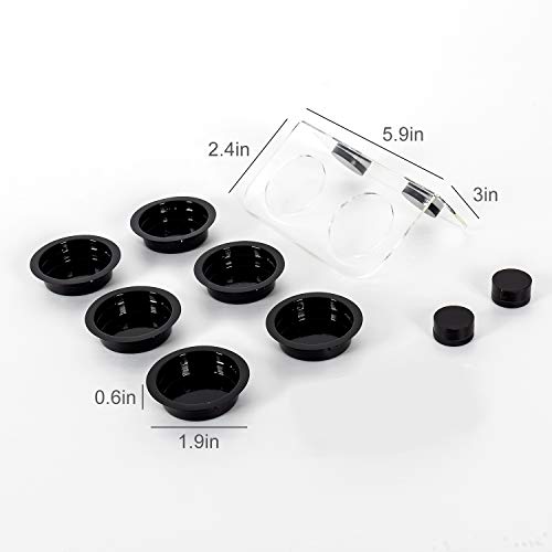 Wacool Magnetic Reptile Ledge, Acrylic Gecko Feeding Ledge With 6Pcs Cups, Reptile Food Water Feeder Dish For Geckos Iguana Chameleon Pets #TOP3