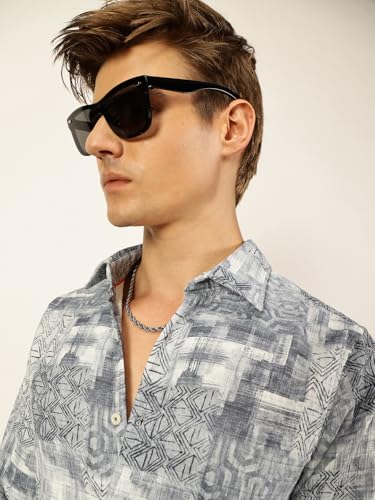 Image of Thomas Scott Mens Slim Fit Full Sleeves Printed Casual Shirt