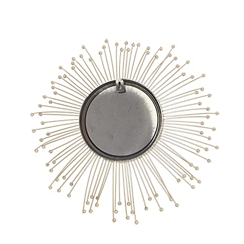 Deco 79 Metal Starburst Wall Mirror, Set Of 3 16", 15", 12"D, Gold #TOP5