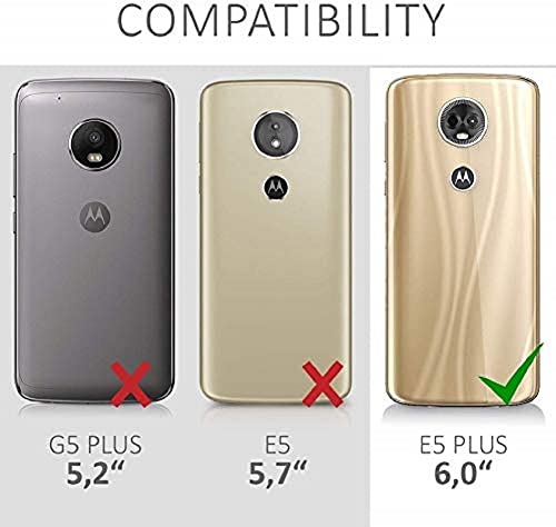 Image of Mobile Back Cover Case for Motorola Moto E5 Plus (Silicone Case|CameraProtection|Black SC1510)