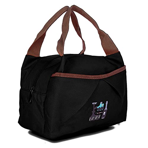 Instabuyz Insulated Hot & Cold Leak Proof Lunch Bag for Office School Kids Men & Women Storage Bag with Handle 3 Compartments Tiffin Bag (Black) (B075L7J828) Amazon Price History, Amazon Price Tracker