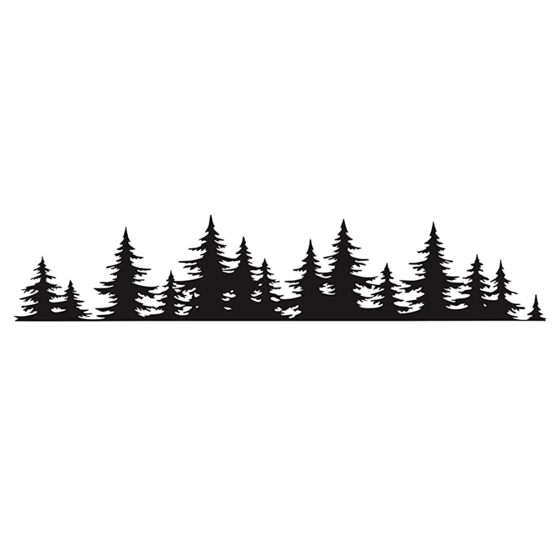 Takingup Black Car Decals, Car Forest Mountain Sticker For Side Body-Stickers Long Size Stickers For All, Vinyl Mountain Decal Side Sticker, Waterproof,