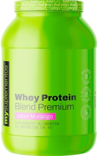 Whey Protein Blend Premium Morango 900g - My Suplementos