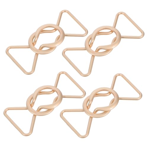 NOLITOY 4 pares Hebillas de Cinturón Metálicas de Diseño para Mujer Accesorios Duraderos para Cinturones de Maternidad y Ropa Diaria Elegante