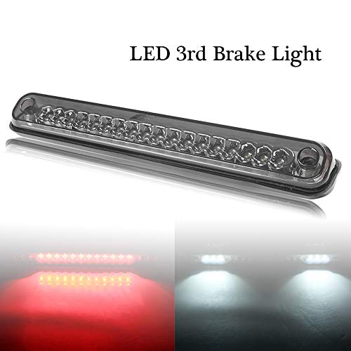 Mallofusa Led Third Brake Light For 1994-1999 Chevy C/K 1500 2500 3500 Gmc C/K 1500 2500 3500 Smoke High Mount 3Rd Brake Light Red & White Rear Tail Cargo Lamp #TOP6
