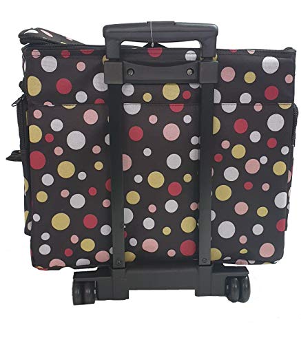 Ideas Maleta Trolley Estampado Topos con clasificadores para máquina de Coser con departamentos para Accesorios