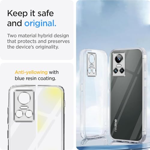 Image of Jkobi Back Case Cover for Realme GT Neo 3 (Silicone Clear Shockproof Case with Camera Protection | Soft and Flexible | Transparent)