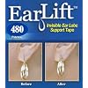 Earlift Earring Support Patches Ear Lobe Heavy Earring Holder Invisible Support Solution- 8 Pack (480 Patches)