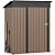 DWVO 5x3ft Metal Outdoor Storage Shed, Waterproof Tool Shed Heavy-Duty Storage Unit with Lockable Door and Vents, Ideal for Bicycles, Tools, Lawnmowers, Backyards, Patios, Lawns - Brown