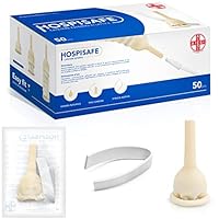 AIESI® Externer Latexkatheter für männer mit klebestreifen durchmesser 35 mm einzeln verpackt HOSPISAFE (Packung mit 50 Stück)