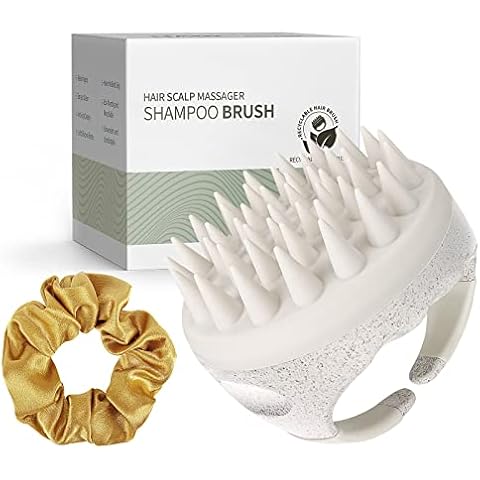 AIMIKE Kopfhaut Massagebürste Shampoo Bürste, Umweltfreundlich Silikon Shampoo Haarbürste Cover