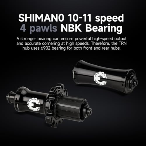 Image of ELITEWHEELS Road Bike Carbon Wheels 700c Clincher 30 /38 /50 /55 /60 /82mm Carbon Wheelset Tubeless Ready Cycling Wheel U Shape