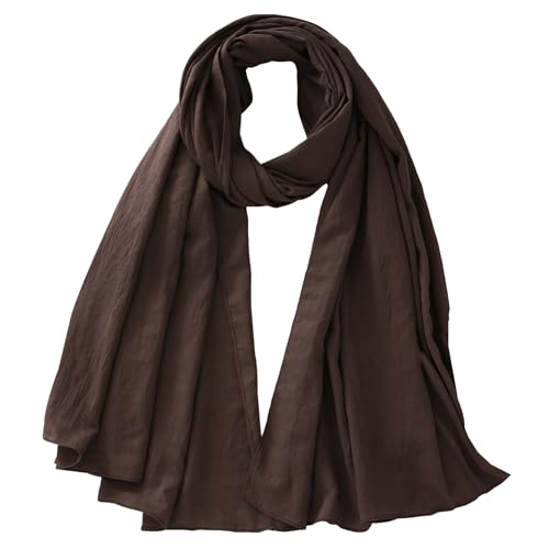 Long Lightweight Soft Scarf for Women and Men Large Shawl Wrap Cotton Blend Scarves