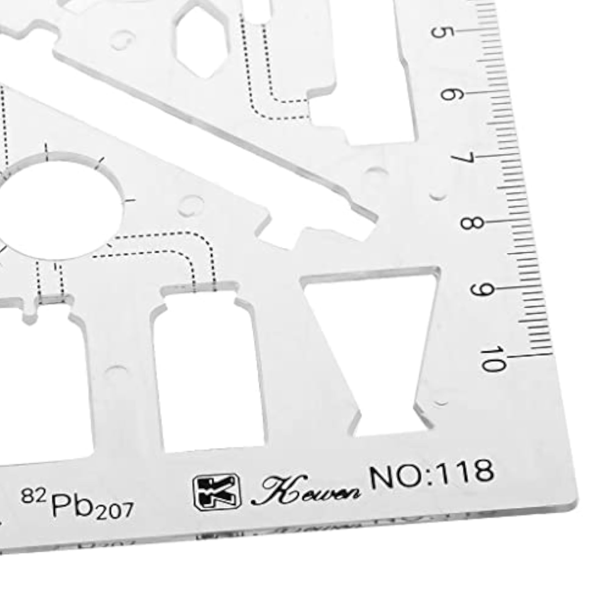Plastic Drawing Tools Multipurpose Mathematics Template Ruler