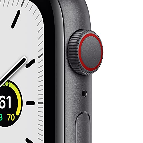 414mqBnU8oL Apple Watch SE (GPS + Cellular, 44mm) - Space Gray Aluminum Case with Tornado/Grey Sport Loop - Image 3