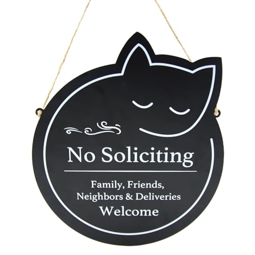 Plaque métallique No Soliciting Handook Hang-2 pour stopper les démarcheurs