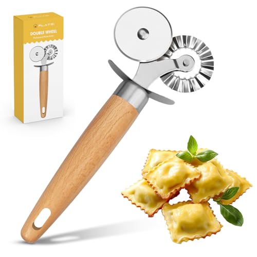 Pasta Cutter Wheel Wooden Handle