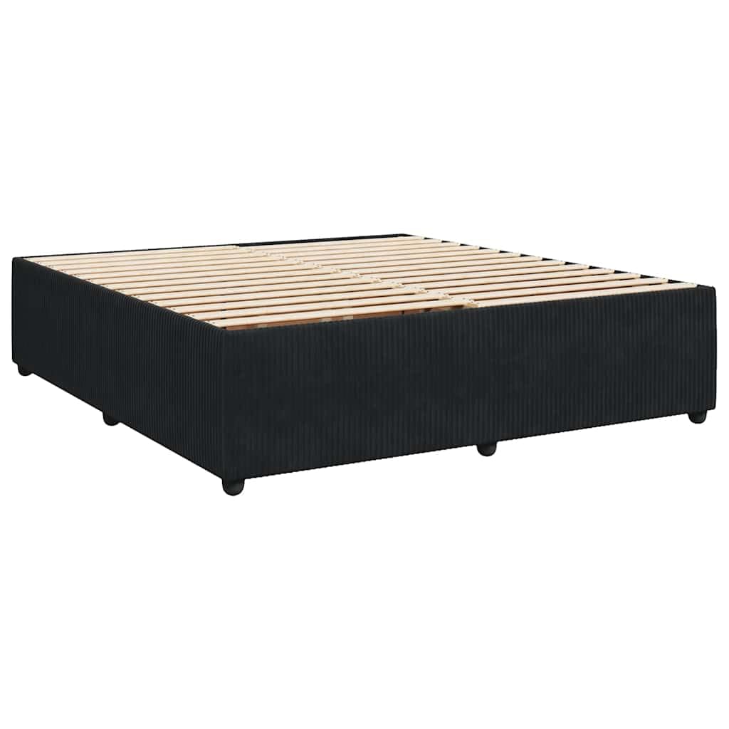 vidaXL Estructura Cama sin colchón Terciopelo Negro 200x200 cm