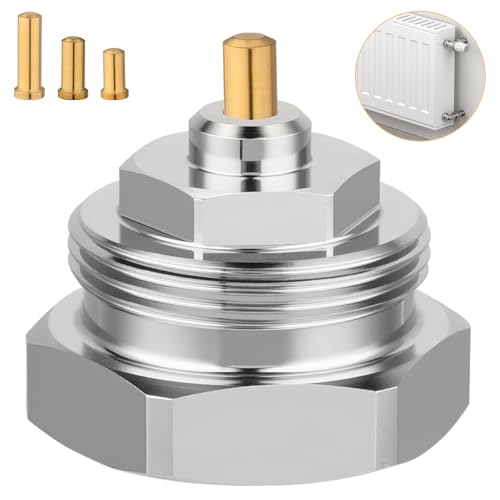 WAIZHIUA Adaptador de válvula de radiador, adaptador de radiador M30 x 1,0 a M30 x 1,5, compatible con válvulas Oventrop 1011445, adaptador de rosca para termostatos/válvulas de calefacción