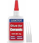 30g Ceramic Glue,Glue for Porcelain and Pottery Repair,Super Instant Glue Bonding Between Ceramic...