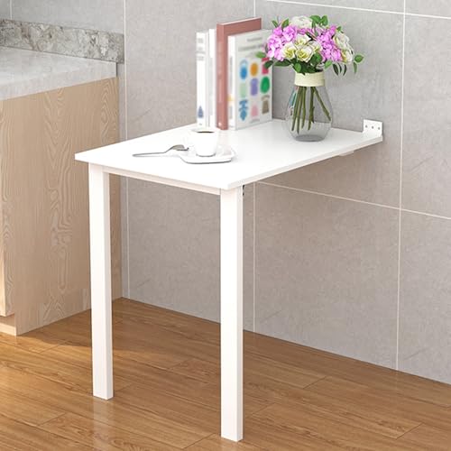 Bureau mural flottant convertible et multifonction en bois robuste - 2