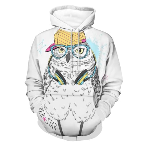 Hoodie chouette UMENG pull à manches longues idéal pour vos journées détente