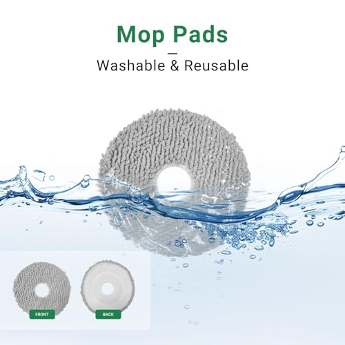 Image of Replacement Parts Kit for iRobot Roomba Plus 505 405 Combo G181 G185 505X Vacuum Mop, 2 Main Brushes,6 Mop Pads,6 HEPA Filters,8 Side Brushes,6 Dust Bags Cleaning Accessories