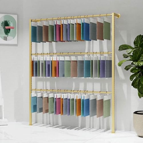Rack d'affichage de tissu mural avec tige suspendue réglable
