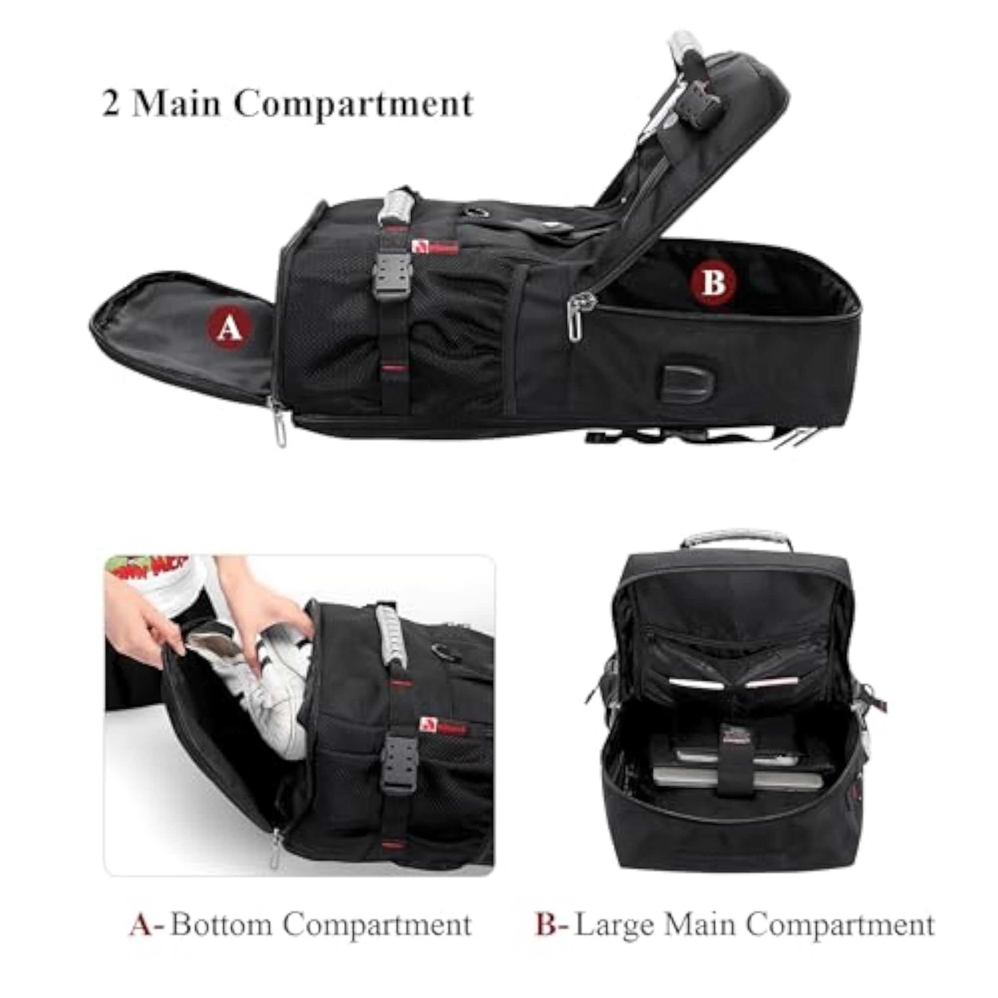 Travel Backpack for Men, Convertible Carry On Luggage