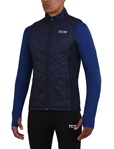 Tca Men's Excel Runner Walking Hiking Lightweight Padded Vest With Zipped Pockets - Navy Blazer, L #TOP16