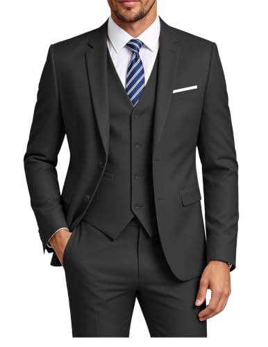 Image of Men's Suits 3 Piece Set Slim Fit Wedding Prom Tuxedo Formal Suit for Men