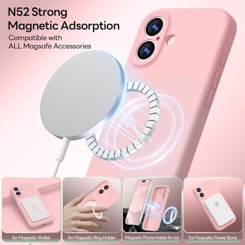 Image of LOVE 3000 Magnetic for iPhone 17 Case Premium Silicone, Pink Sand