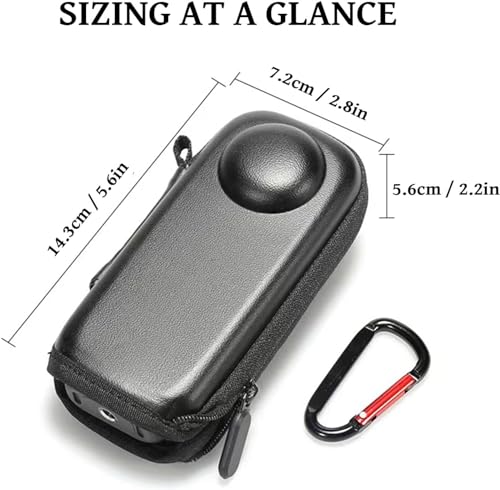 Image of M.G.R.J Portable Carrying Case Cover for Insta360 X5 / X4-8K Waterproof 360 Action Digital Camera (Hard|EVA|Black)