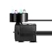 KooPower Water Fountain Pump with 4 LED Light Super Silent Small Submersible Water Pump (180L/H 3.5W) 50GPH for Fish Tank, Aquarium