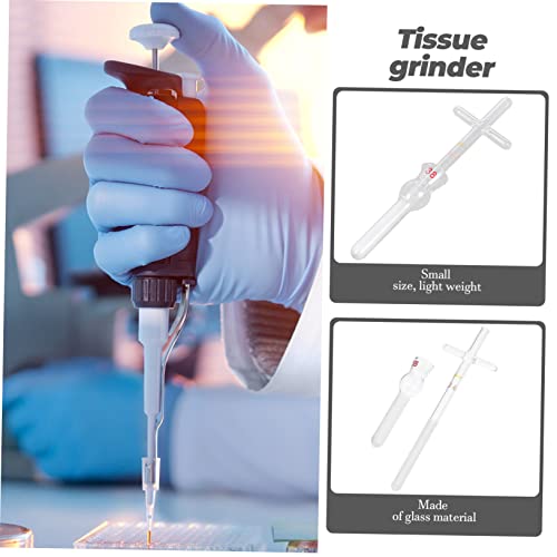 Ultechnovo Tissue Grinder Science Experiment Glassware Homogenizer Labs Glassware Accessory Glass Cell Tissue Grinder Laboratory Accessories Glass Cell Grinder Cross Handle Cell Transparent #TOP6