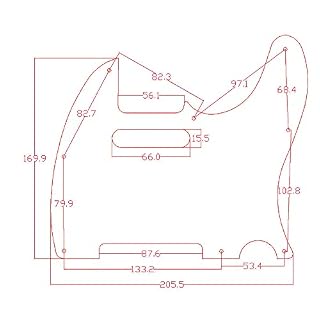 Dopro Pickguard en plastique imprimé 3D à 8 trous pour guitare Telecaster, compatible avec les modèles américains… - Les Beatles, Paul McCartney, John Lennon, RIngo Starr, George Harrison Dopro Pickguard en plastique imprimé 3D à 8 trous pour guitare Telecaster, compatible avec les modèles américains… – Image 6