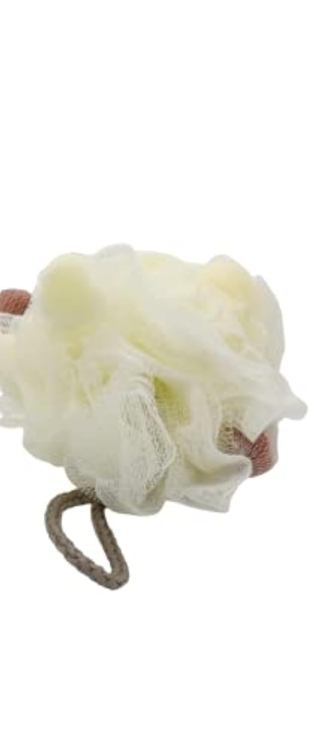 KIRA Bath-Sponge Shower Puff Extra-Large Mesh Pouf (Luffa Loofa Puff Scrubber - Big Full Lather Cleanse, Exfoliate with Bathing Accessories (Off white)-image-42