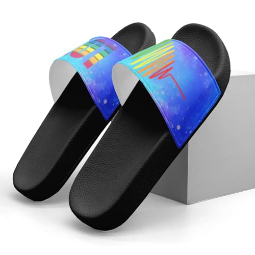 Pitovozu Camo Gay Pride Flag Slippers for Women Men Comfotable Sandals Non Slip Home Bedroom Pool Shower Outdoor Slide Slippers3