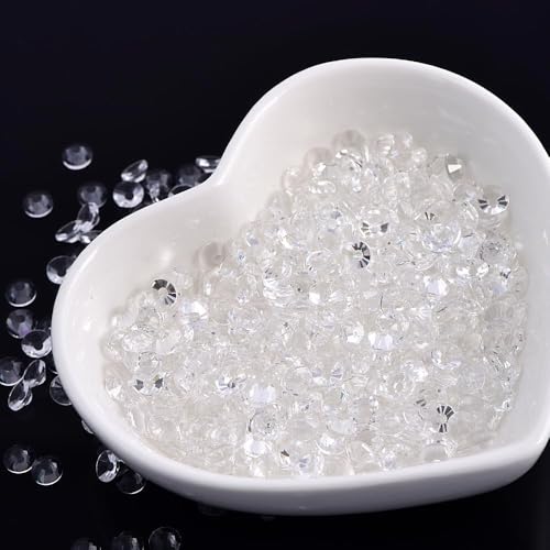 Image of 2880pcs Transparent White Glass Flatback Rhinestones for Nail Art Crafts, Multi-Size Round Crystal Gems for DIY Decoration 2-4.8mm SS6-20 Clear