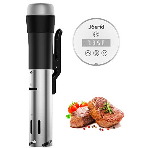 Sous Vide Cooker, Joerid Thermal Immersion Circulator, Ultra-quiet Water Sous Vide Cooker, with Accurate Temperature Digital Timer, Stainless Steel, 1000W