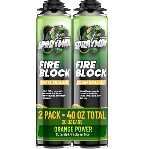 Sprayman Orange Fire Block Expanding Foam (2-Pack)