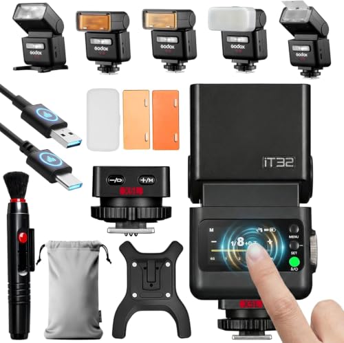 Image of Godox iT32 TTL Flash with X5L Trigger, Compatible with Leica Q2, SL2, SL3 | Magnetic Hotshoe & Trigger 2-in-1, 2.4G HSS 1 /8000s, Color Touchscreen; Compatible with Leica M10, Typ 601 and 7323
