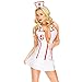 VicSec Costumi erotici da Donna Schoolgirl Cosplay Studente Uniforme Plaid Rosso di Tentazione Gioco di RuoloDonne Sexy Lingerie Costumi 2 PCS Set Uniforme (Studente/Infermiera)