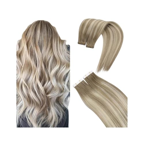 Extensions à ruban adhésif invisible pour cheveux fins fins 14 pouces raides 8-8-613