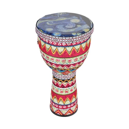 FUNFANG tambores africanos tambores de congo tambor djembe tambores de mano para adultos tambor de mano africano tambor de mano de 8 pulgadas portátil djembe tambor instrumento de percusión con