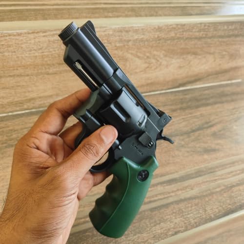 Image of Revolver Toy Gun | Real Looking Plastic Airsoft Gun Pistol Fully Automatic | 12 Bullet Shell' and 50 Bullets Included.