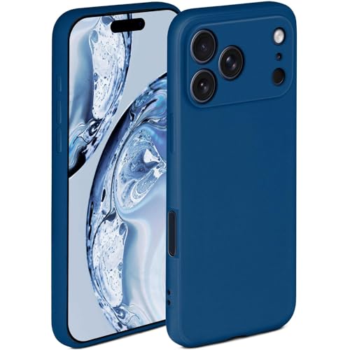 Coque iPhone 17 Pro Max silicone ONEFLOW bleu, idéale pour protéger vos photos au quotidien